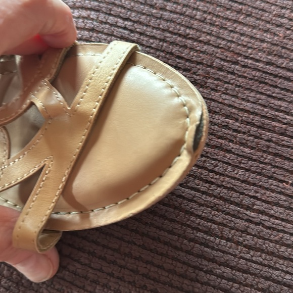 ESPRIT beige sandals – very good condition, size 7 with cork heel. Zipper back. - Picture 8 of 8